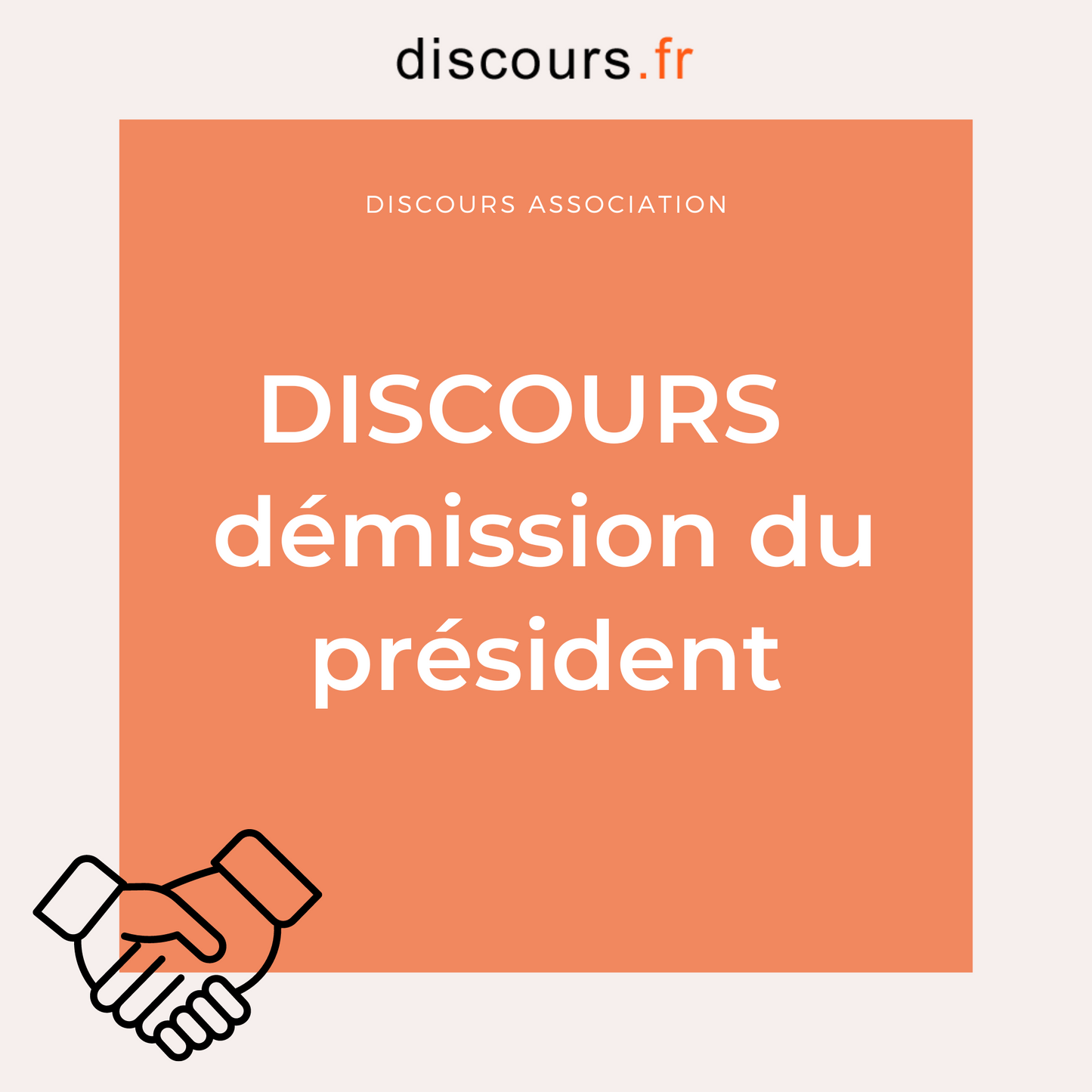discours président association annoncer sa démission