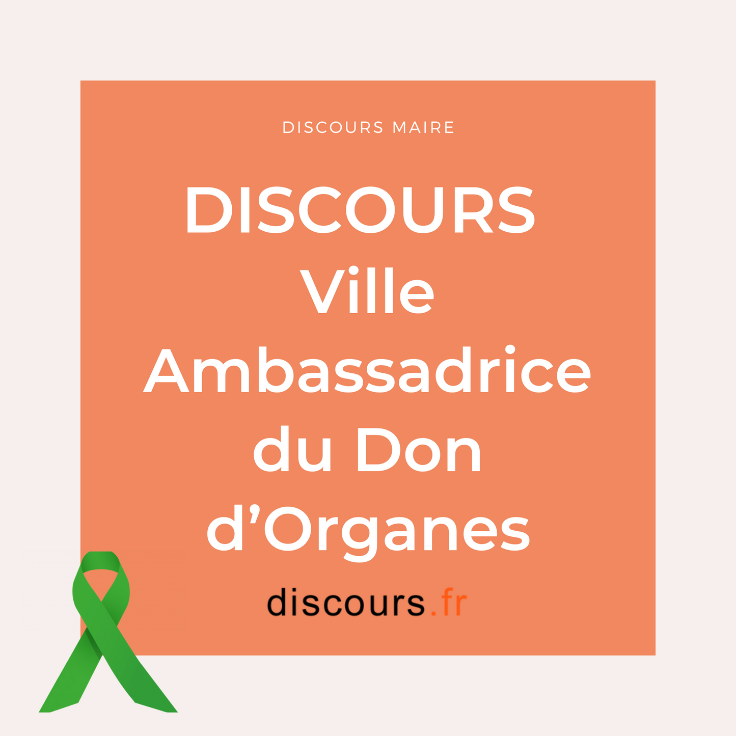 discours du maire ville ambassadrice du don d'organes