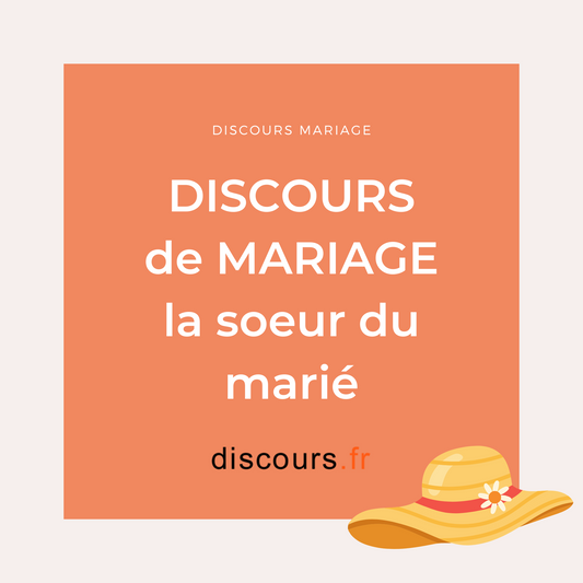 modèles de discours de la soeur du marié pour exemples