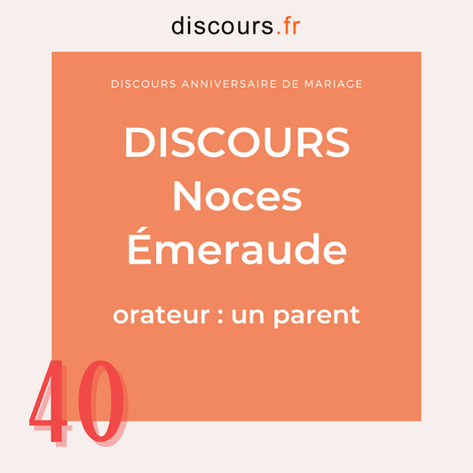 discours anniversaire de mariage 40 ans