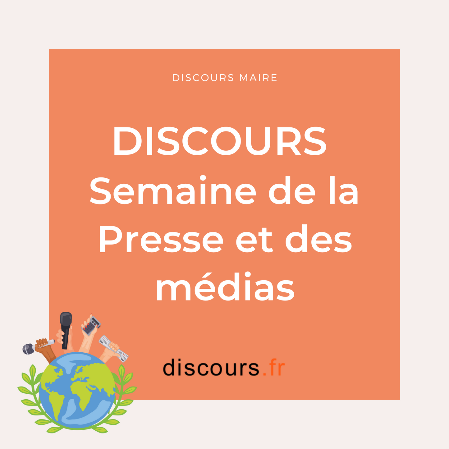 discours du maire pour s'adresser à des jeunes lors de la semaine de la presse et des médias