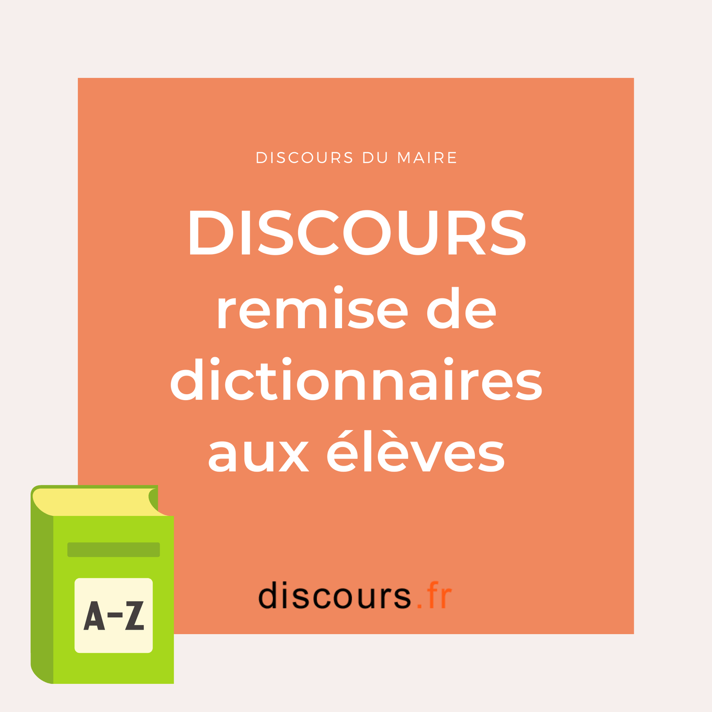 discours remise de dictionnaires aux élèves