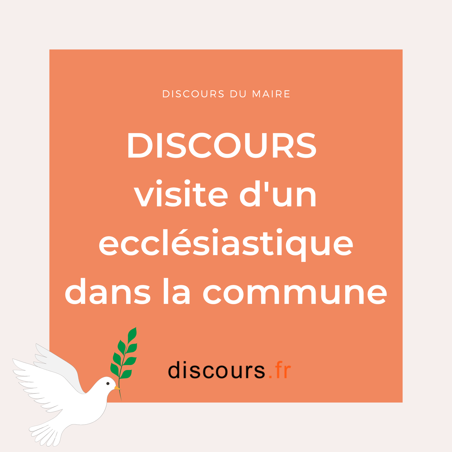 discours visite d'un ecclésiastique dans la commune
