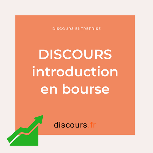 discours introduction bourse entreprise dirigeant